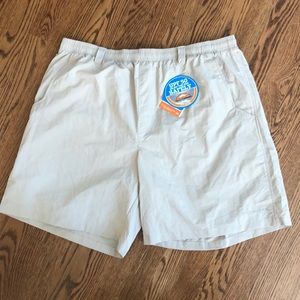 Khaki Columbia omni-shade swim trunks